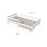 MILO Kinder- und Jugendbett 90x200 cm
