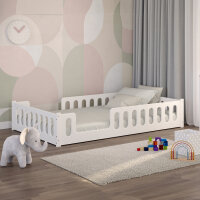 weisses Monte Bodenbett in 120x200 cm mit abnehmbaren...
