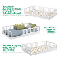 Timi xl Kinder-Bodenbett mit bodennaher Konstruktion und modernem Design